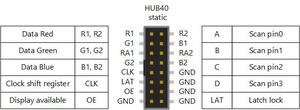 HUB40 Pinout | Светодиодный модуль | led matrix 